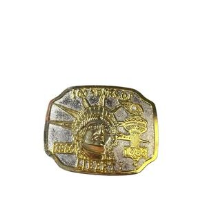 VTG Statue of Liberty Belt Buckle 100 Years of Liberty 1886-1986 Anniversary USA